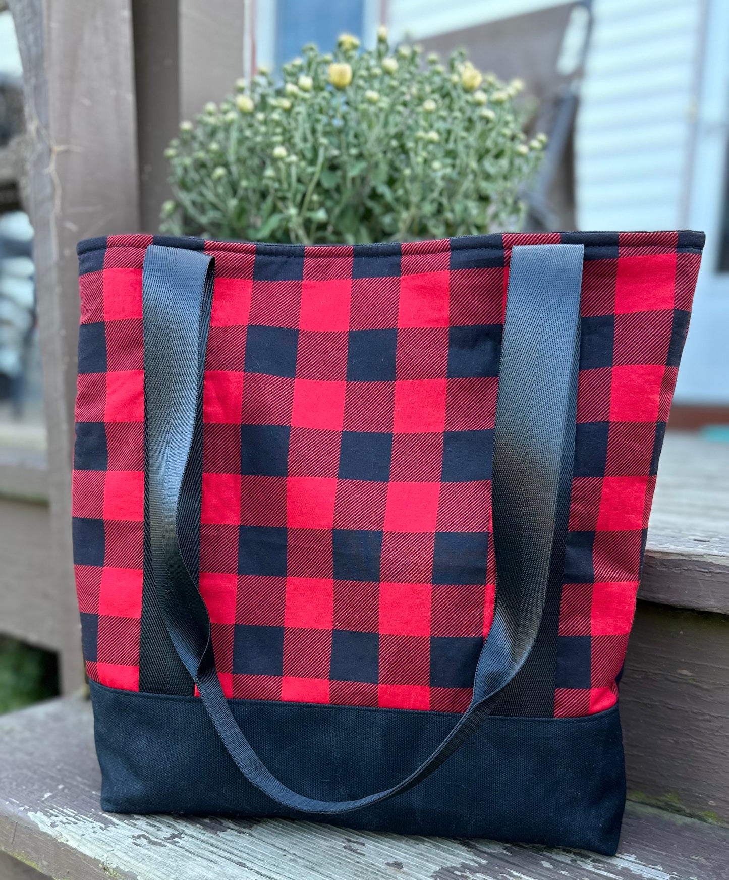 Buffalo Plaid Tote