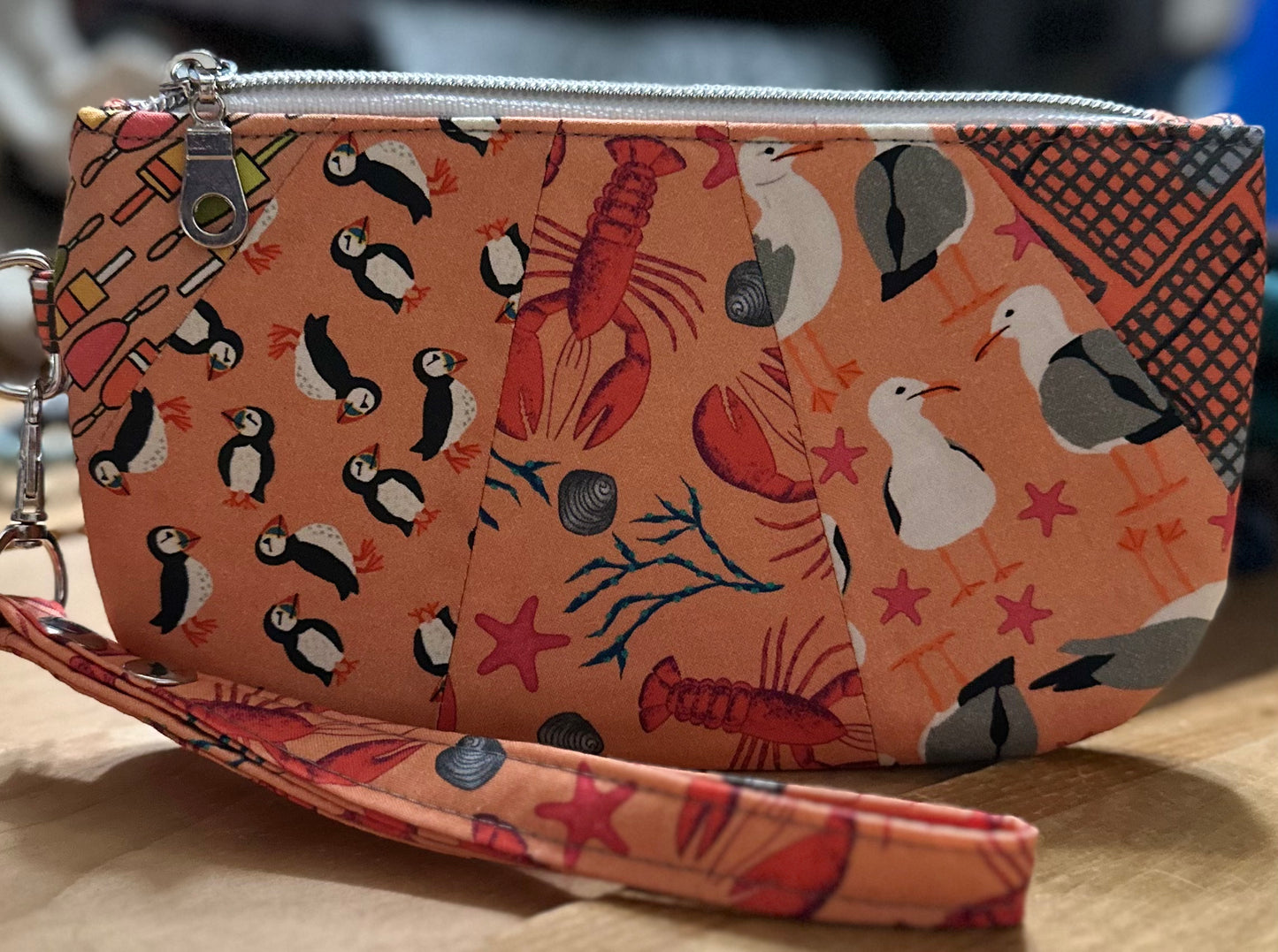 Sunset Sea Life Quint Wristlet