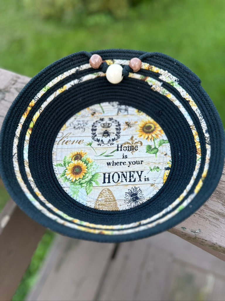 Home is Where Your Honey Is Black Rope Bowl