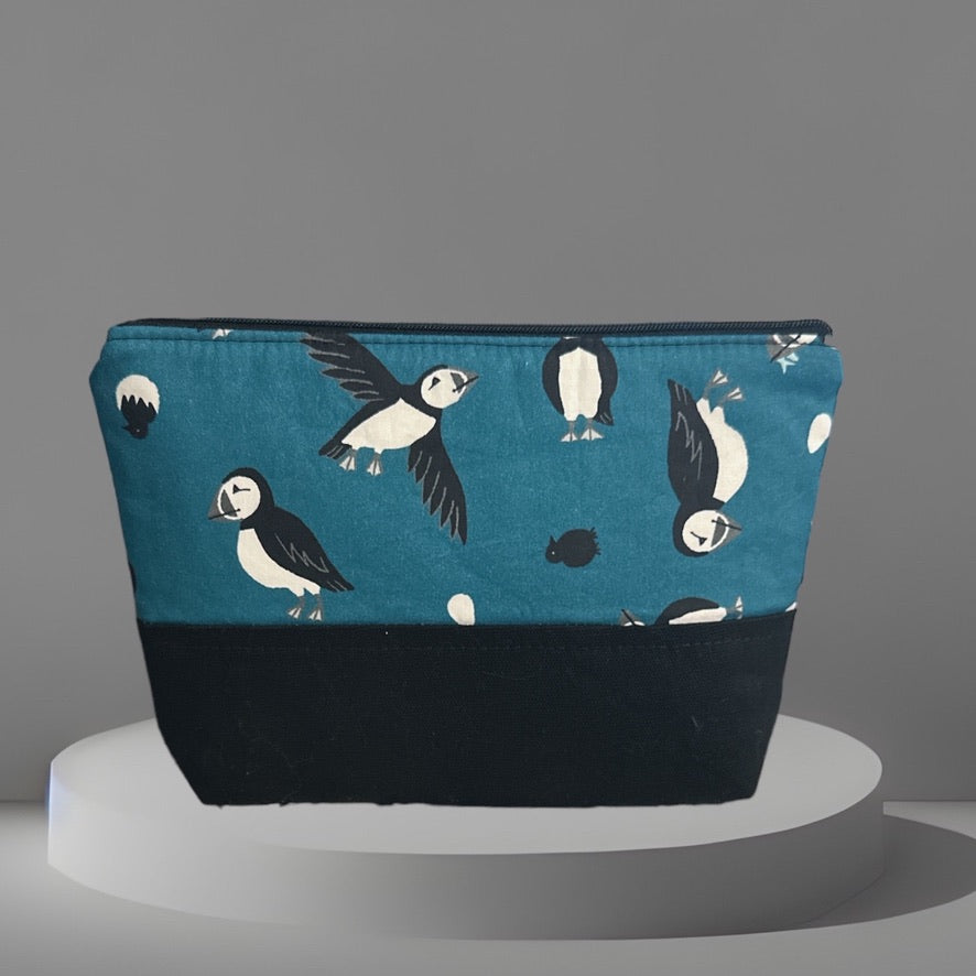 Ocean Puffins  Modern Zip Pouch