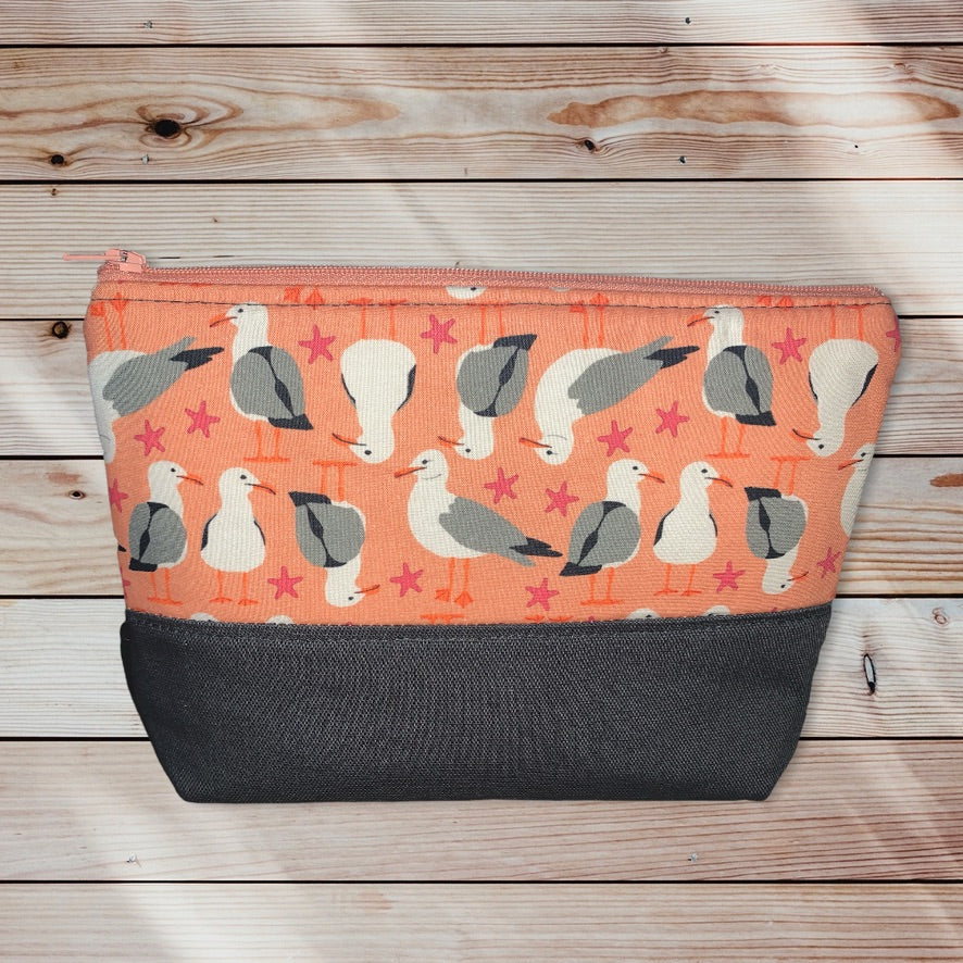 Sunrise Seagull Modern Zip Pouch