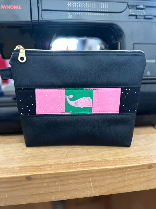 Pink Whale Marjie Pouch